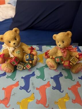 Enesco “Noel” and “Joy” Cherished Teddies Pair Vintage Bears
